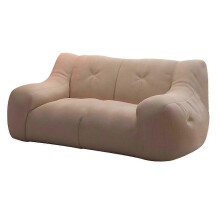 (As show, Beige 110cm) Beige 2 Seat Bean Bag Sofa for Living Room Reading Home, 100cm Accent Sofa Ideal for Relaxation and Comfort