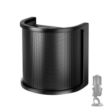 Pop Filter and Microphone Windscreen with TripleLayer Noise Reduction for Recording for Blue Yeti