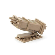 (As show, beige) Ww2 Military Army Base Guided Missile Rocket Laucher Soldiers Figure Weapon Accessories Building Blocks Moc Bricks Toys For Boys