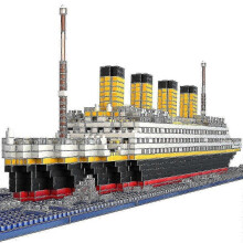 (As show, One size) 1860 Piece Titanic Cruise Ship Model Building Kit Mini Block DIY Diamond Blocks Educational Toy For Kids And Adults