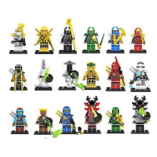 (As show, One size) Set Of 18 Pcs Ninjago Mini Figures Kai Jay Sensei Wu Master Building Blocks Toys