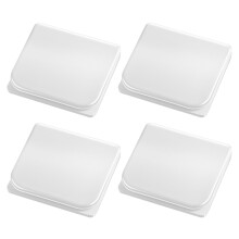 4 Pieces Self Adhesive PVC Shower Curtain Clips for Wall Mount, White Holders for Secure Curtain Fit