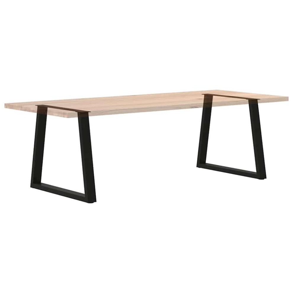 V Shape Dining Table Legs Adjustable Height Black Powder Coated Steel Modern Design 27.6'X28.3'28.9' 9771547223436