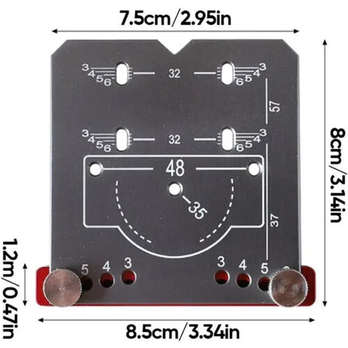 35mm Hinge Jig Adjustable Cabinet Hinge Drilling Guide with Accurate Positioning and Edge Margin 1