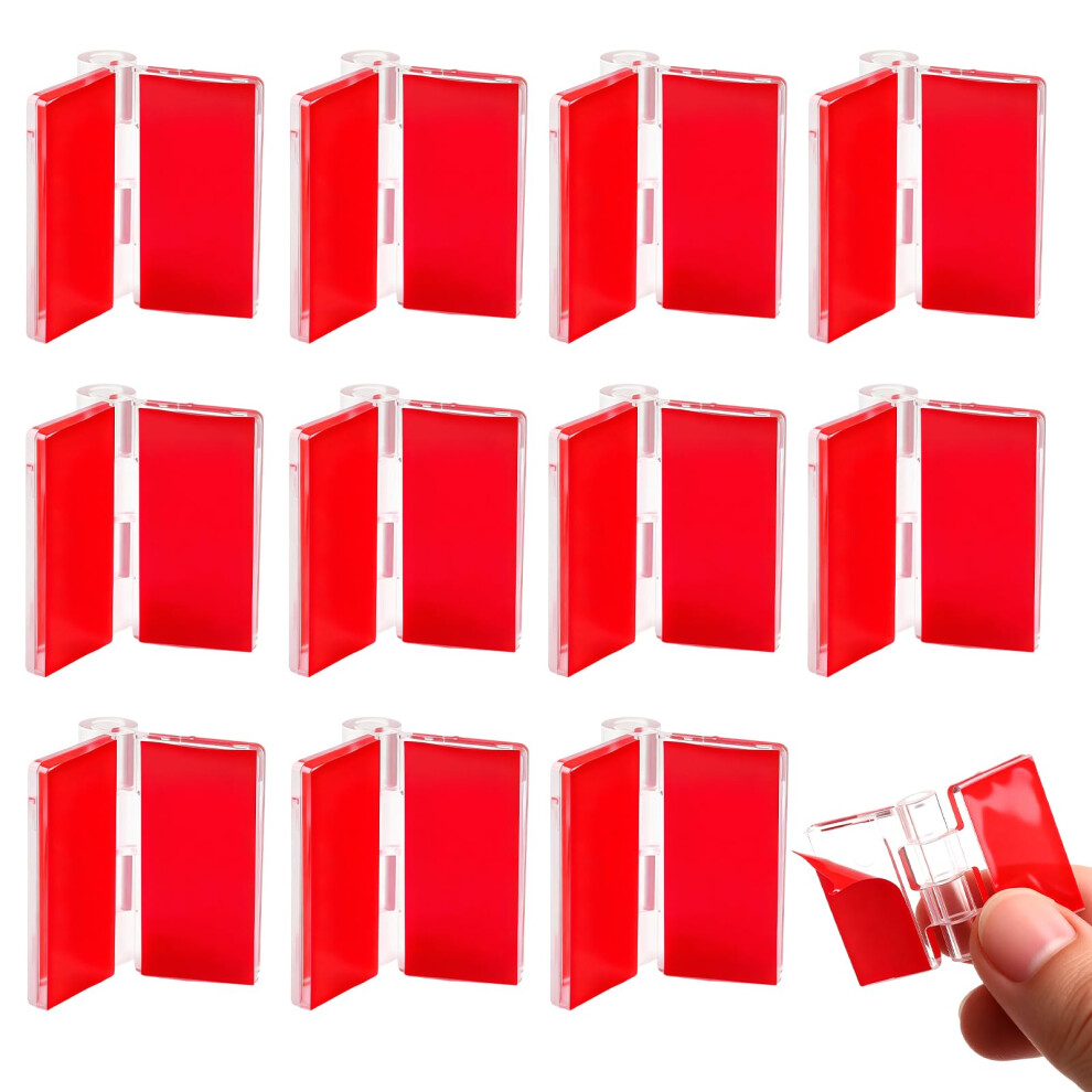 12Pcs Clear Acrylic Self Adhesive Hinges 25X35mm No Drill Strong Backing For Crafts Aquarium Jewelry 9771547223528