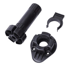2X Black Adjustable Height Kitchen Cabinet Cupboard Plinth Legs Pair for Stable Furniture Support