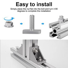 15Pcs T Slot Bolt Replacement,M8 X 20 Screws, A2-70 Rail Track Screws Track Nuts with 15 Flange Nut