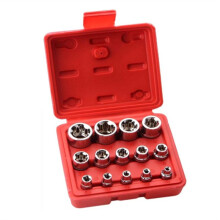 14-Delige E-TORX-Doppenset Premium Vrouwelijke Torx-Doppenset, Ster-Doppenset, Koppel-Doppenset, Externe Torx-Doppenset