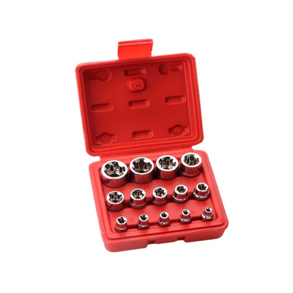 14Piece E-Torx Socket Set Premium Female Torx Socket Set, Star Socket Set, Torque Socket Set, External Torx Socket Set 4713140840172