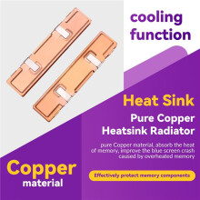 2Pcs Pure Copper RAM Heatsink Radiator for Ram Memory Cooler Cooling Heat Sink Desktop Memory Radiator DDR2 DDR3 DDR4