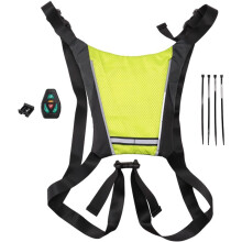 LED Fahrrad Wenden Signal Blinker Rucksack, LED Fahrrad Wenden Signal Blinker Weste, Wiederaufladbarer Reflektierender Rucksack mit Richtung Anzeige