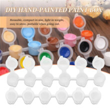 100 Strips 600 Pots Empty Paint Strips Paint Cup Clear Plastic Storage Containers Painting Supplies(3 Ml/ 0.1 Oz)
