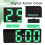 Alarm Clock, LED Clock for Bedroom, Electronic Desktop Clock with Temperature Display, Adjustable Brightness(Green) 5