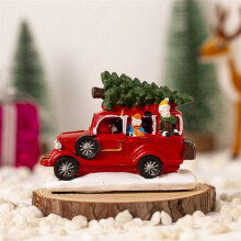 DéCorations de NoëL Ornements de Camion Transport de Sapin de NoëL Voiture Glowin Village de NoëL pour Enfants DéCoration D'IntéRieur