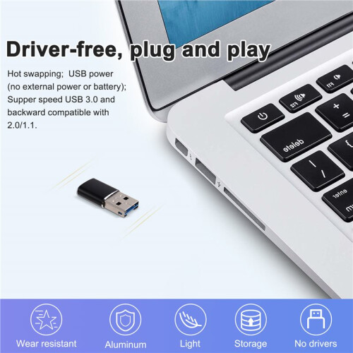 Aluminum  USB 3.0 Memory Card Reader Adapter for Micro- Card/TF Card Reader Adapter Pc Computer Laptop 1