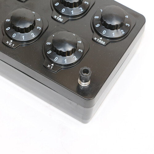 Black Resistance Box Variable Decade Resistor Resistance Box 0-9999.9 Ohm Physical and Electrical Experimental Equipment 1
