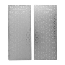 2 STKS Diamanten Slijpsteen, Whetstone Honingraat Oppervlak Diamant Slijperplaat met Antislip Basis (400/1000 Grit)
