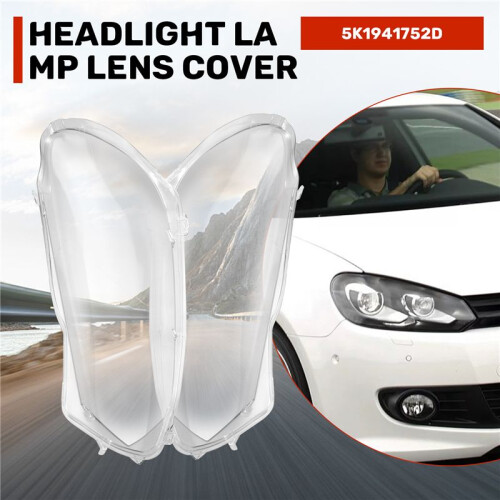 Car Headlight Shell Headlight Lens Replacement Auto Transparent Lampshade for-  6 MK6 R 2009-2012 1