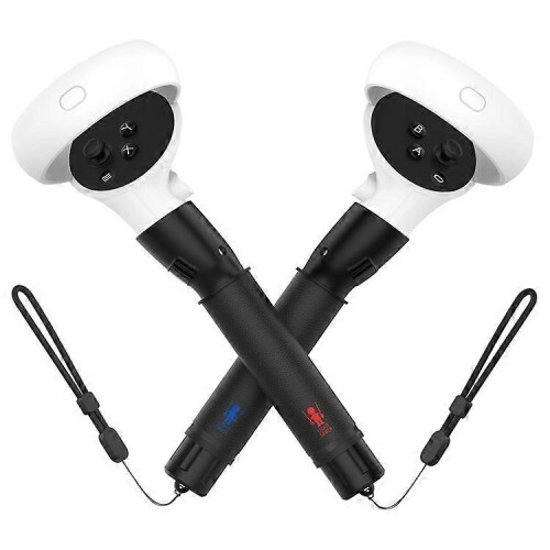 Mangani Estesi per Controller VR Compatibili con Meta Quest 2 1 Coppia Nero Quick Lock Silicone Antiscivolo