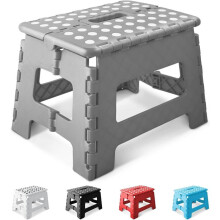 (Grey, 9") KEPLIN Heavy Duty Folding Step Stool for Home Use