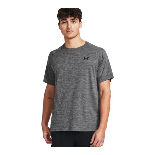 Under Armour Under Armour Tech Textured Tee Castlerock Blk UK 2XL