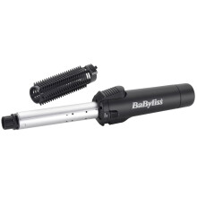 BaByliss Cordless Gas Hair Curler & Brush, 19mm Cermaic Curling Tong, Protective Heat Shield, Fast Heat Up to 200C, Black, 2583BU