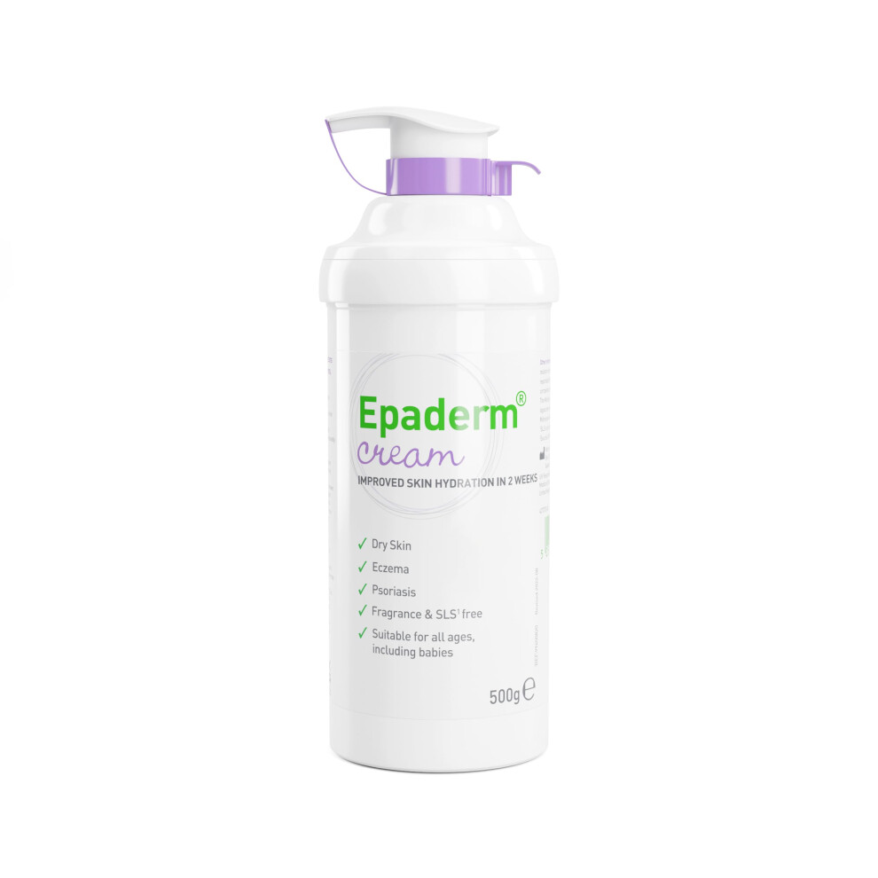 Epaderm Moisturising Cream For Dry Skin, Including Eczema And Psoriasis, 500G Pump