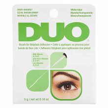 Duo Brush on Clear Lash Glue, Striplash Adhesive with Brush, Latex Free, Rapid Dry, Dries Clear, False Eyelash Glue, 5 g, (Pack of 1)