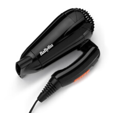 BaByliss Travel Folding Hair Dryer, 2000W, Dual Voltage, 2 Heat/Speed Settings