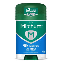 Revlon Mitchum Men Triple Odor Defense 48HR Protection Stick Deodorant & Anti-Perspirant, Ice Fresh, 41 g