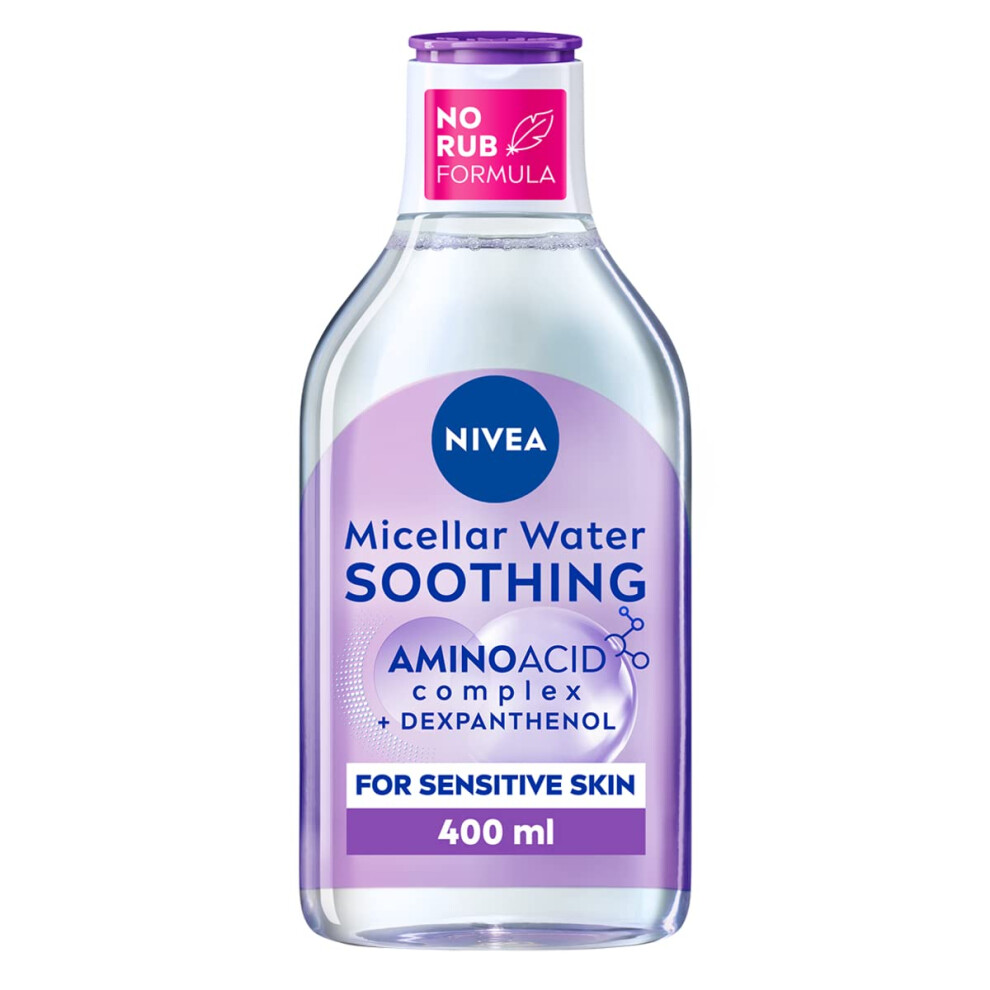 Nivea Micellar Water Soothing, Fragrance Free Eye Makeup Remover, Micellar Cleansing Water For Sensitive Skin, Gentle Skin Cleanse