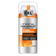 L'Oréal Men Expert Hydra Energetic XXL Moisturiser, 100ml. 24H Anti-Fatigue Hydration with Vit C & Protein.