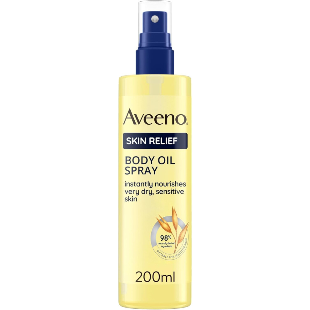 Aveeno Skin Relief Body Oil Spray, With Oat Oil & Jojoba Oil, Suitable For Sensitive Skin, Instantly Nourishes Very Dry, Sensitive