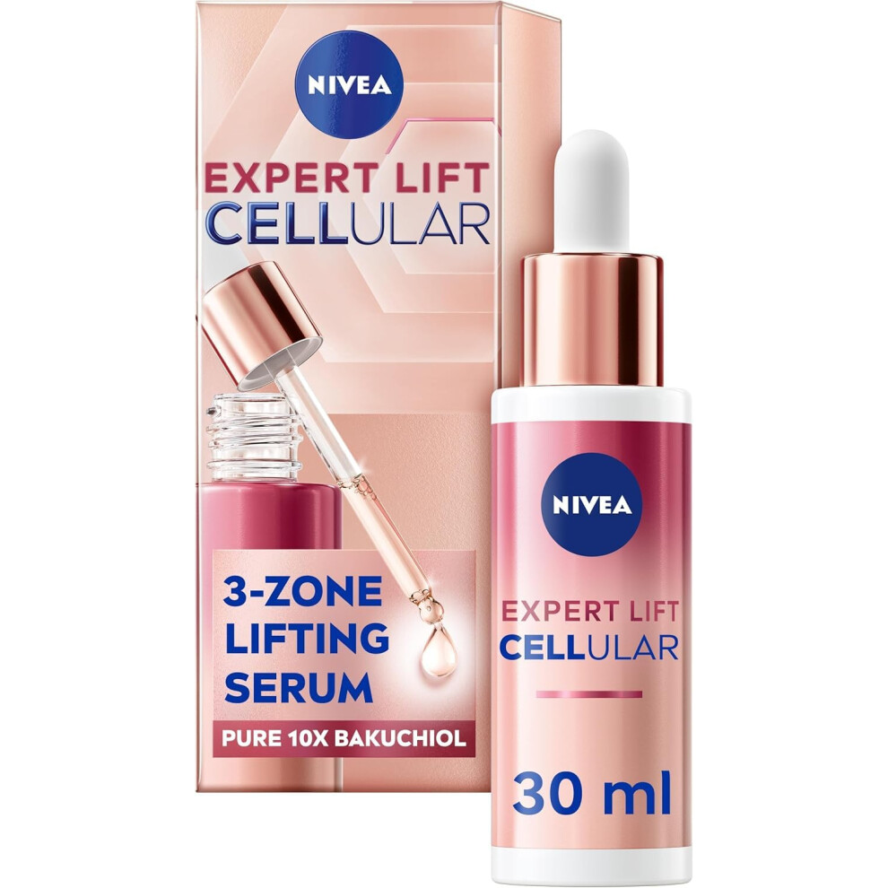Nivea Cellular Expert Bakuchiol Lifting Serum (30Ml), Face Serum With Pure 10X Bakuchiol, Visibly Reduces Wrinkles, Lifts Contours