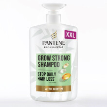 Pantene Grow Strong Shampoo, Biotin & Protein, Reduces Hair Loss, for Dry Damaged Hair, 1L XXL pump