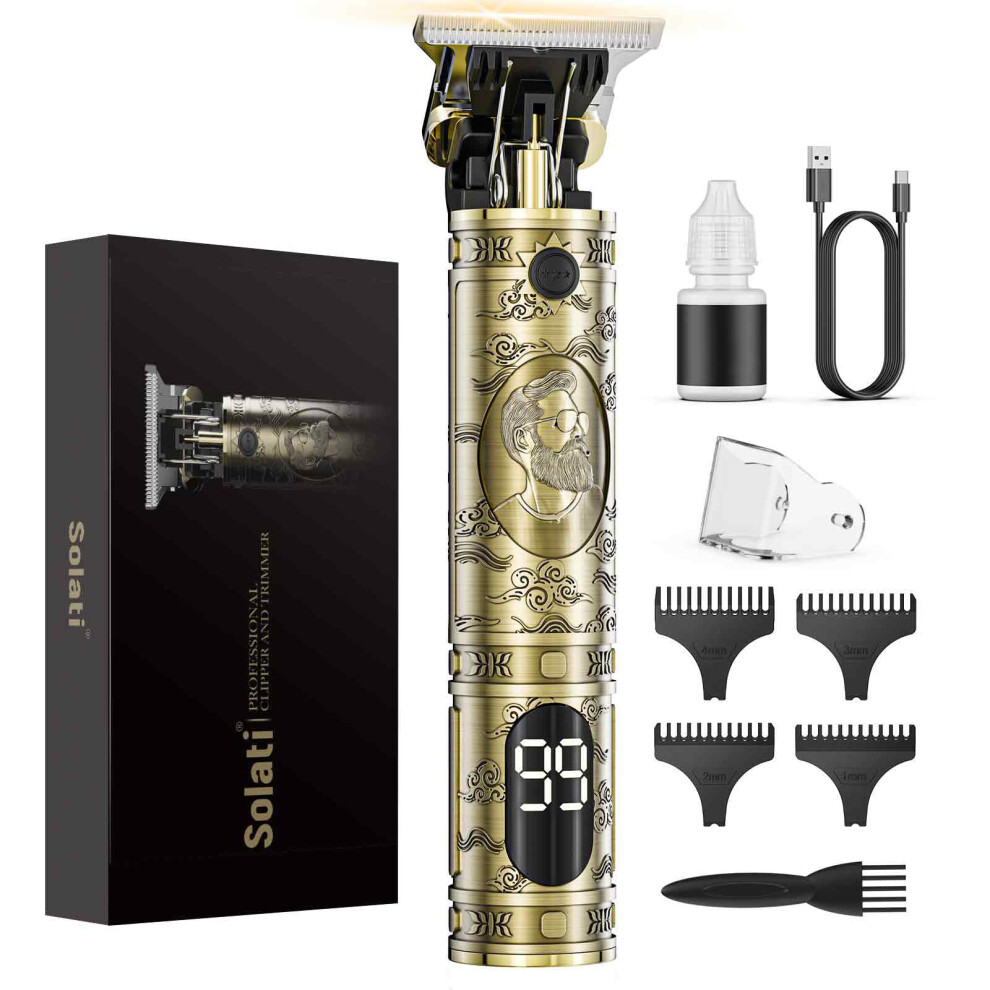 Solati Unisex Beard Trimmer Hair Clippers Men,Cordless Rechargeable Hair Trimmer For Men,Premium Professional Barber Grooming Set With Zero Gapp