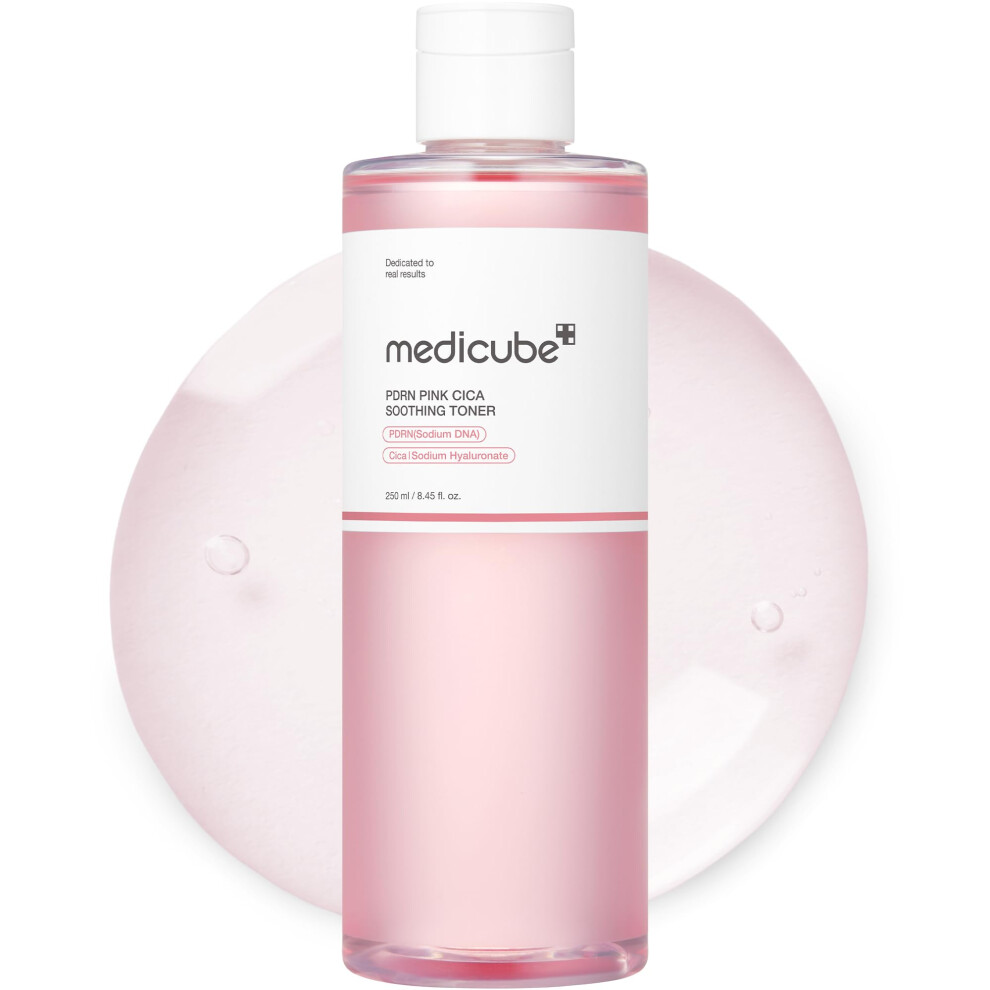 Medicube Salmon/Pink Dna Pdrn Cica Soothing Toner I Glow Toner For Skin Boosting, Soothing And Calming, Uneven Skin Tone, Pep