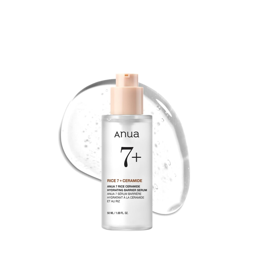 Anua 7 Rice Ceramide Hydrating Barrier Serum, Hydrating Serum For Face, Rice Water, Hyaluronic Acid, Niacinamide, Non Comedogenic,