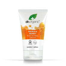 DR ORGANIC Manuka Honing Voetcrème, Hydraterend, Droge Huid, Natuurlijke, Vegetarische, Dierproefvrij