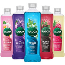 Radox Bath Soak Bubble Bath for Women - Mixed Pack of 10 Bottles (3 Muscle Soak, 1 Muscle Therapy, 2 Feel Relaxed, 2 Feel Blissful