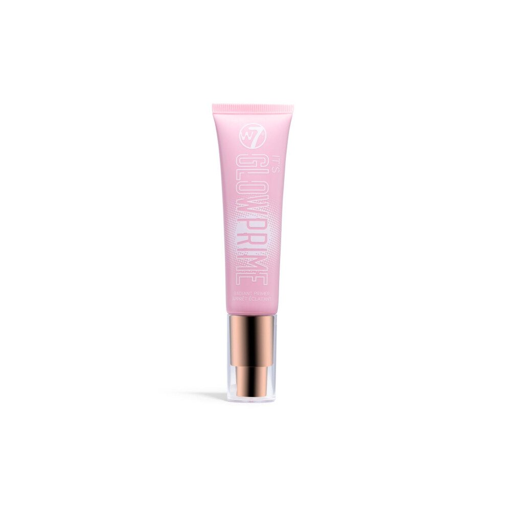 W7 It's Glow Prime Radiant Face Primer - Hydrating Skin & Blurring Imperfections - Watermelon Extract Facial Primer