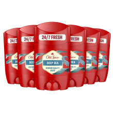 Old Spice Deep Sea Deodorant Stick For Men 6x50ml, Aluminium Free. Long Lasting Perfume Quality Scent, 48H Fresh. Invisible on Bla
