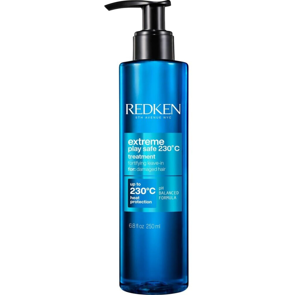 Redken | Hair Treatment, Leave-In Heat Protection, For Damaged Hair, Extreme Play Safe 230, 250 Ml
