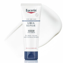 Eucerin UreaRepair Replenishing Face Night Cream 5% Urea 50ml, Intensive Night Cream for Dry and Rough Skin, Skincare with Urea fo