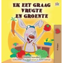 I Love to Eat Fruits and Vegetables Afrikaans Childrens book by Shelle