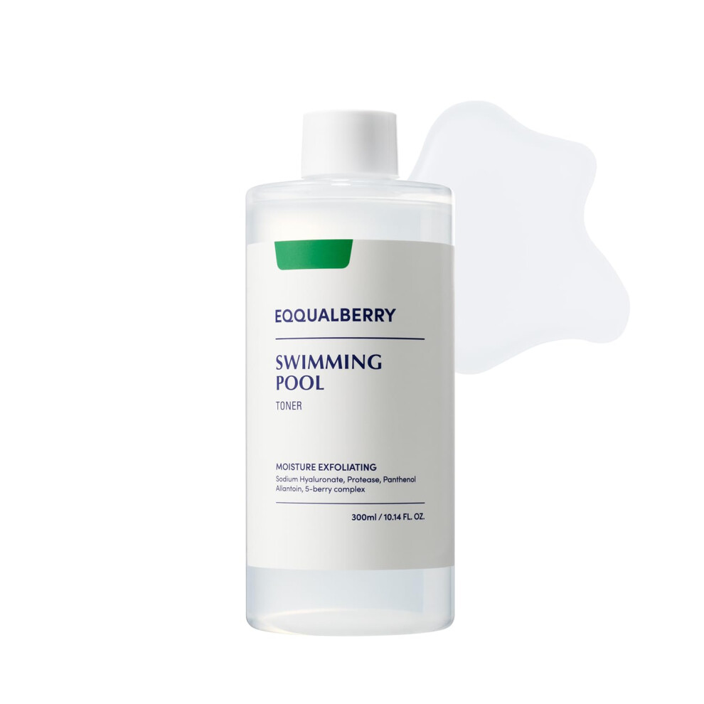 Korean Exfoliating Toner with Enzyme Protease and Hyaluronic Acid, Hydrating Toner for Sensitive Skin 10.14 Fl Oz