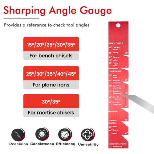 Chisel Sharpening Jig and Honing Guide with Precision Angle Adjustment for Woodworking Blades 2