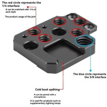 Stabilizer Extension Plate for Ronin RS3/RS2/RSC2/SC/S Gimbal Stabilizer Extension 1/4 3/8inch Hole Cold Shoe