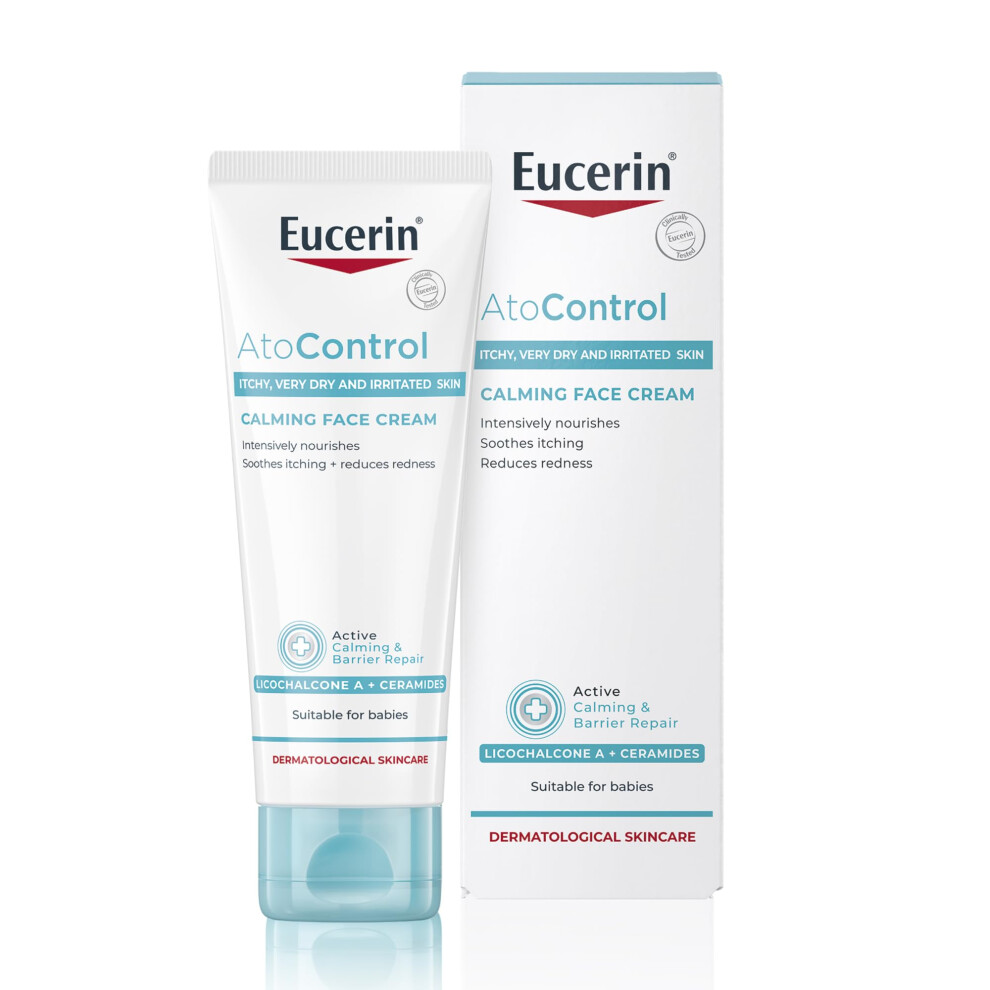 Photos - Cream / Lotion Eucerin AtoControl Face Care Cream for Reduces Redness and Itching, 50ml 