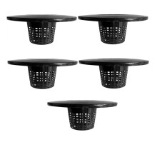 6 Inch Net Pots for 5 Gallon Bucket Wide Lids (5 Pack), Net Cups for Hydroponics Bucket Lids, DWC Basket Lids for Bucket